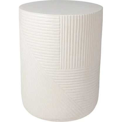 Serenity Side Table 14" - White Outdoor Accent Table - LOOMLAN - Seasonal Living - Outdoor Side Tables