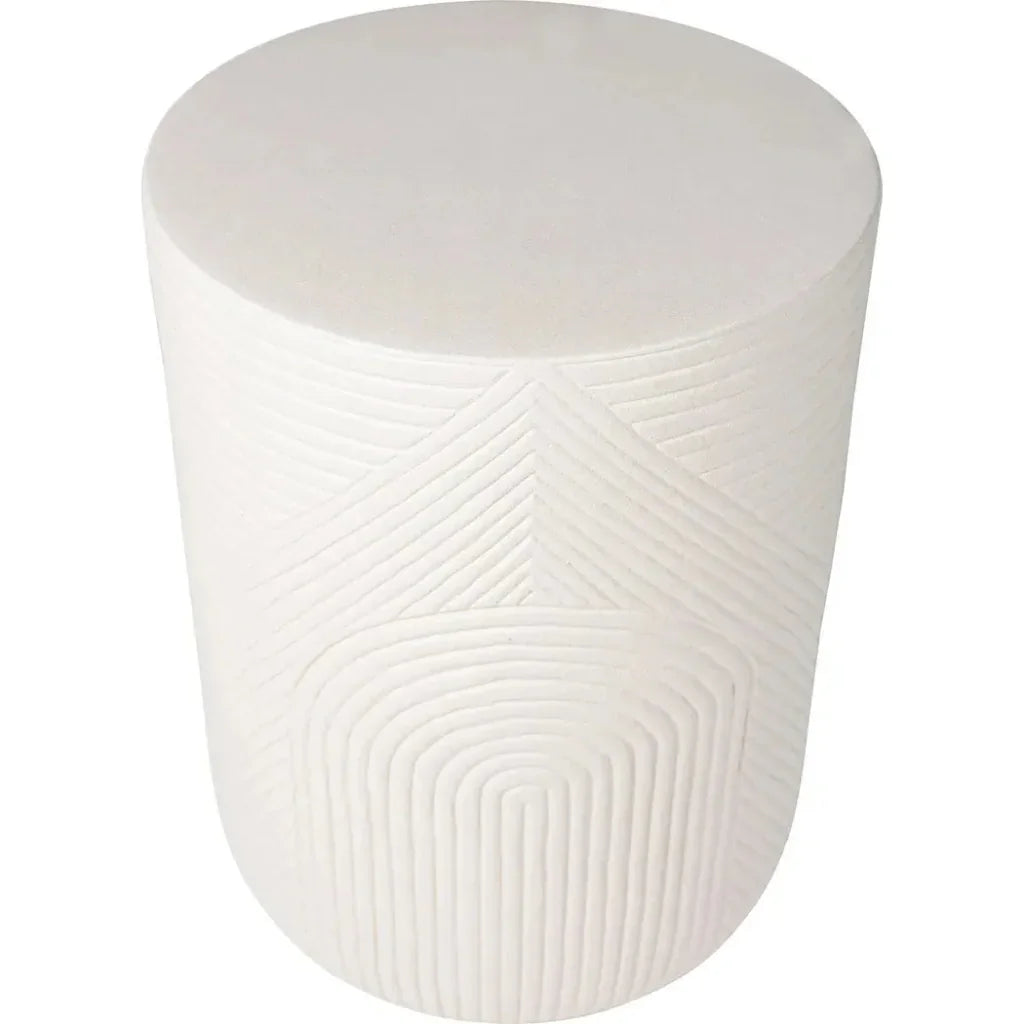 Serenity Side Table 14" - White Outdoor Accent Table - LOOMLAN - Seasonal Living - Outdoor Side Tables