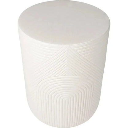 Serenity Side Table 14" - White Outdoor Accent Table - LOOMLAN - Seasonal Living - Outdoor Side Tables