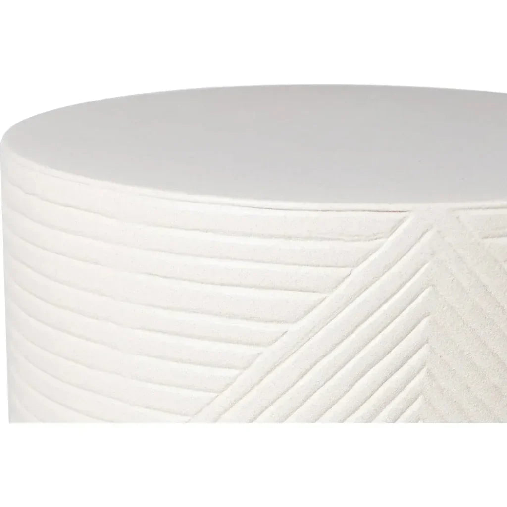 Serenity Side Table 14" - White Outdoor Accent Table - LOOMLAN - Seasonal Living - Outdoor Side Tables