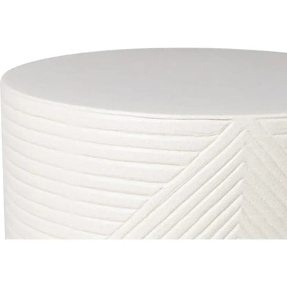 Serenity Side Table 14" - White Outdoor Accent Table - LOOMLAN - Seasonal Living - Outdoor Side Tables