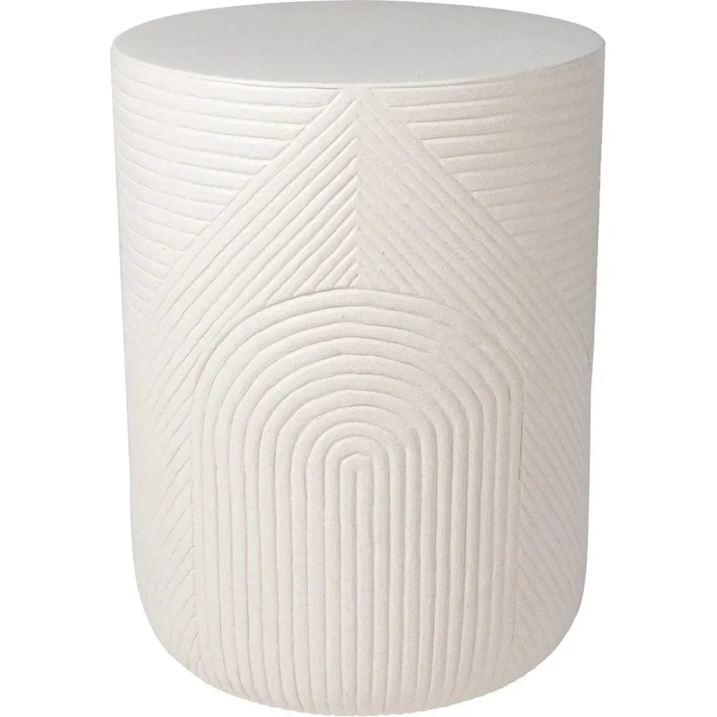Serenity Side Table 14" - White Outdoor Accent Table - LOOMLAN - Seasonal Living - Outdoor Side Tables