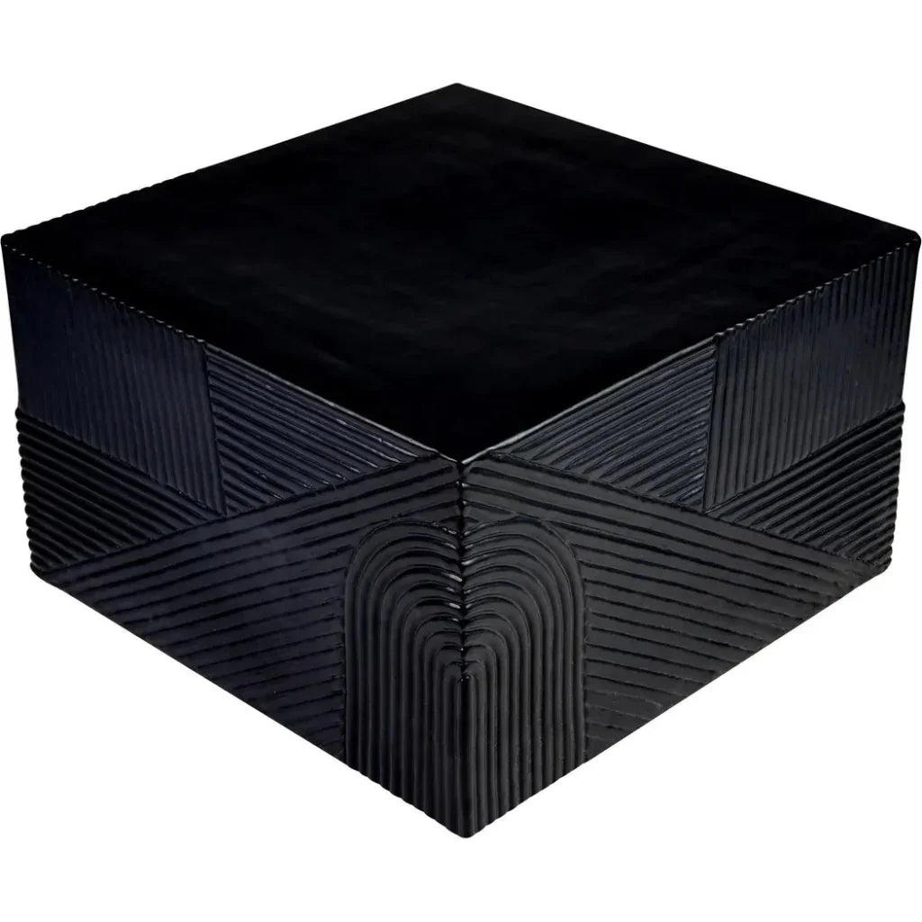 Serenity Square Table - Black Outdoor Accent Table - LOOMLAN - Seasonal Living - Outdoor Side Tables