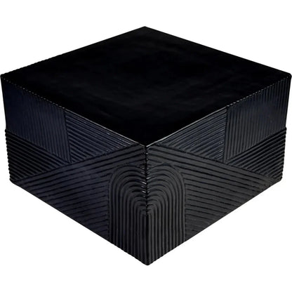 Serenity Square Table - Black Outdoor Accent Table - LOOMLAN - Seasonal Living - Outdoor Side Tables