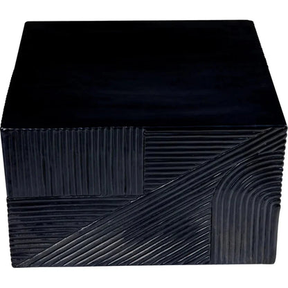 Serenity Square Table - Black Outdoor Accent Table - LOOMLAN - Seasonal Living - Outdoor Side Tables
