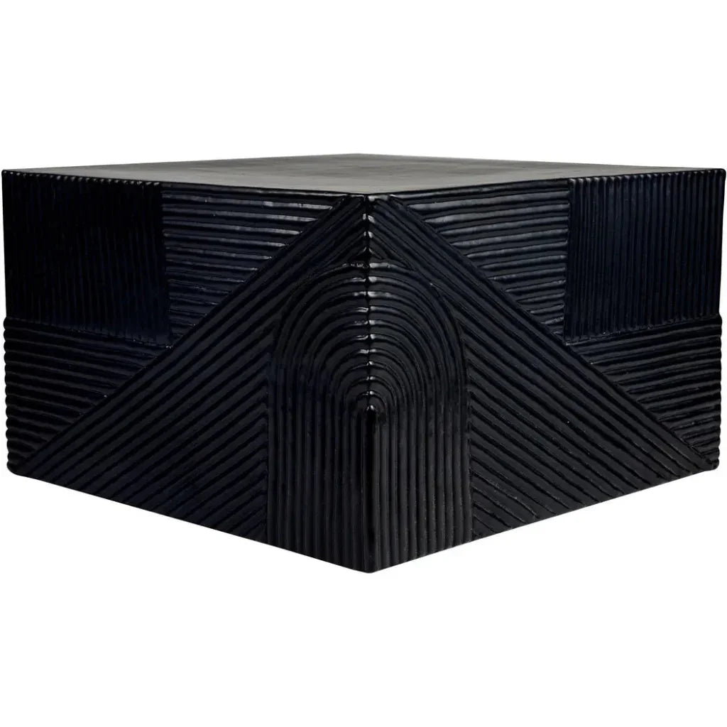 Serenity Square Table - Black Outdoor Accent Table - LOOMLAN - Seasonal Living - Outdoor Side Tables