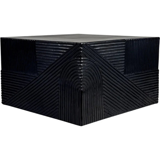 Serenity Square Table - Black Outdoor Accent Table - LOOMLAN - Seasonal Living - Outdoor Side Tables