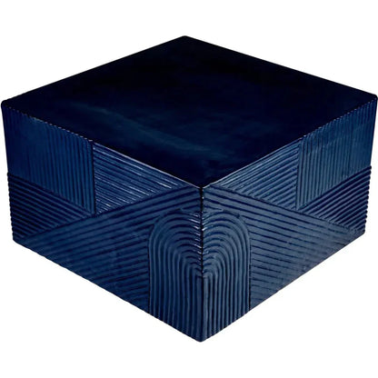 Serenity Square Table - Blue Outdoor Accent Table - LOOMLAN - Seasonal Living - Outdoor Side Tables
