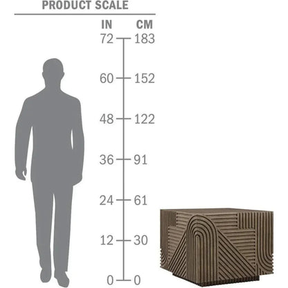 Serenity Square Table - Brown Outdoor Accent Table - LOOMLAN - Seasonal Living - Outdoor Side Tables