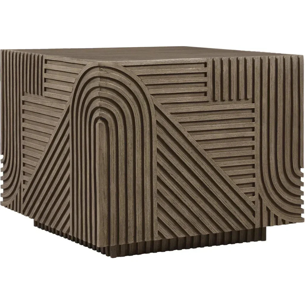 Serenity Square Table - Brown Outdoor Accent Table - LOOMLAN - Seasonal Living - Outdoor Side Tables