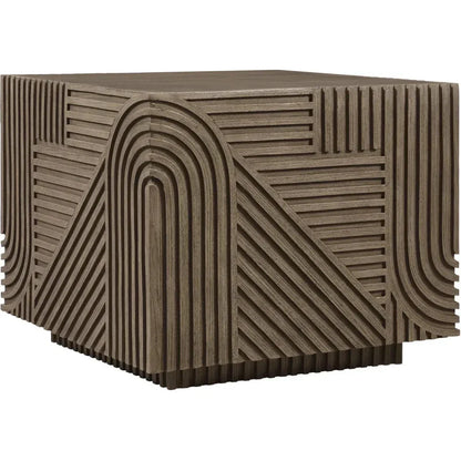 Serenity Square Table - Brown Outdoor Accent Table - LOOMLAN - Seasonal Living - Outdoor Side Tables