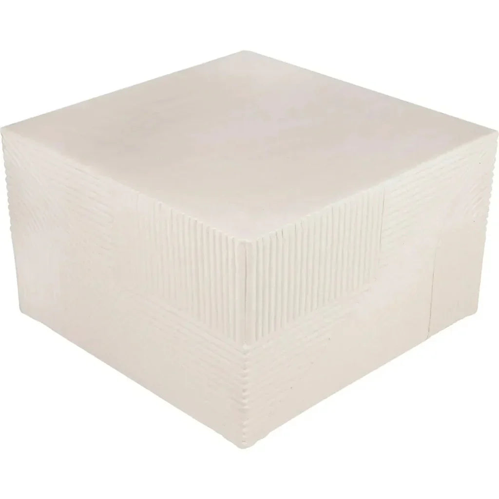 Serenity Square Table - White Outdoor Accent Table - LOOMLAN - Seasonal Living - Outdoor Side Tables