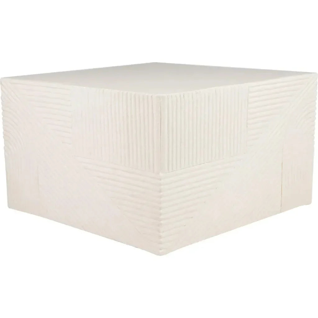 Serenity Square Table - White Outdoor Accent Table - LOOMLAN - Seasonal Living - Outdoor Side Tables