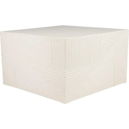 Serenity Square Table - White Outdoor Accent Table - LOOMLAN - Seasonal Living - Outdoor Side Tables