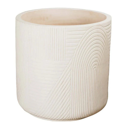 Serenity Textured Ceramic Patio Planter (Set Of 2) - LOOMLAN - Seasonal Living - Outdoor Accessories