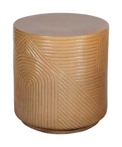 Serenity Textured Ceramic Patio Stool-Garden Stools-Seasonal Living-LOOMLAN