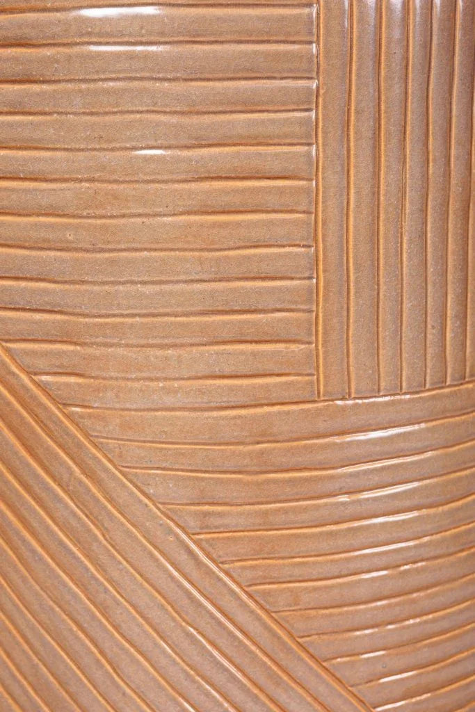 Serenity Textured Ceramic Patio Stool-Garden Stools-Seasonal Living-LOOMLAN