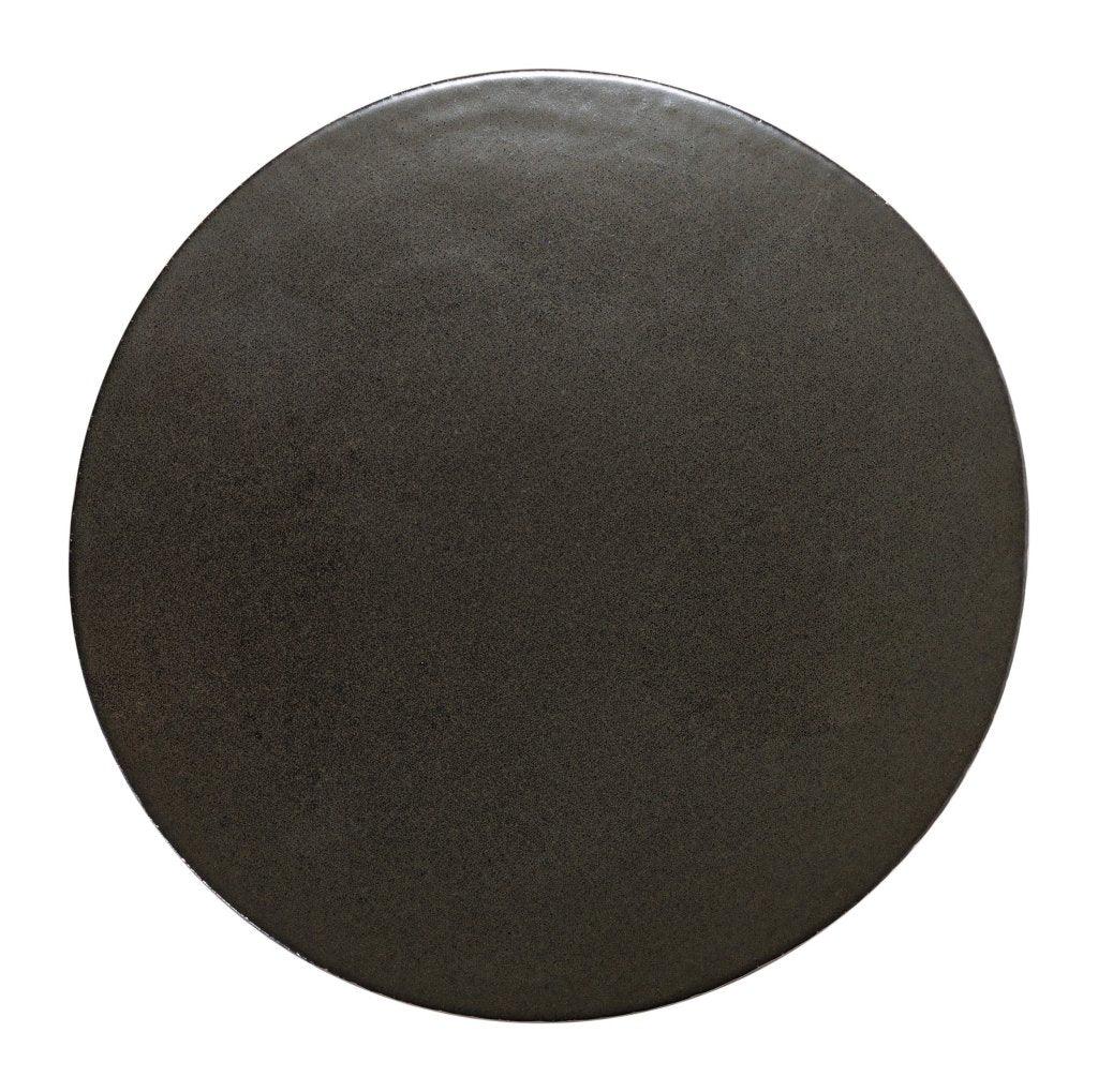 Serenity Textured Ceramic Patio Stool-Garden Stools-Seasonal Living-LOOMLAN