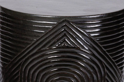 Serenity Textured Ceramic Patio Stool-Garden Stools-Seasonal Living-LOOMLAN