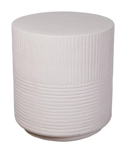 Serenity Textured Ceramic Patio Stool-Garden Stools-Seasonal Living-LOOMLAN