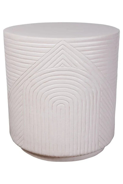 Serenity Textured Ceramic Patio Stool-Garden Stools-Seasonal Living-LOOMLAN