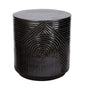 Serenity Textured Ceramic Patio Stool-Garden Stools-Seasonal Living-Iron Semi-Gloss-LOOMLAN