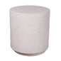 Serenity Textured Ceramic Patio Stool-Garden Stools-Seasonal Living-Linen Semi-Gloss-LOOMLAN
