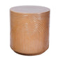Serenity Textured Ceramic Patio Stool-Garden Stools-Seasonal Living-Taupe Gloss-LOOMLAN