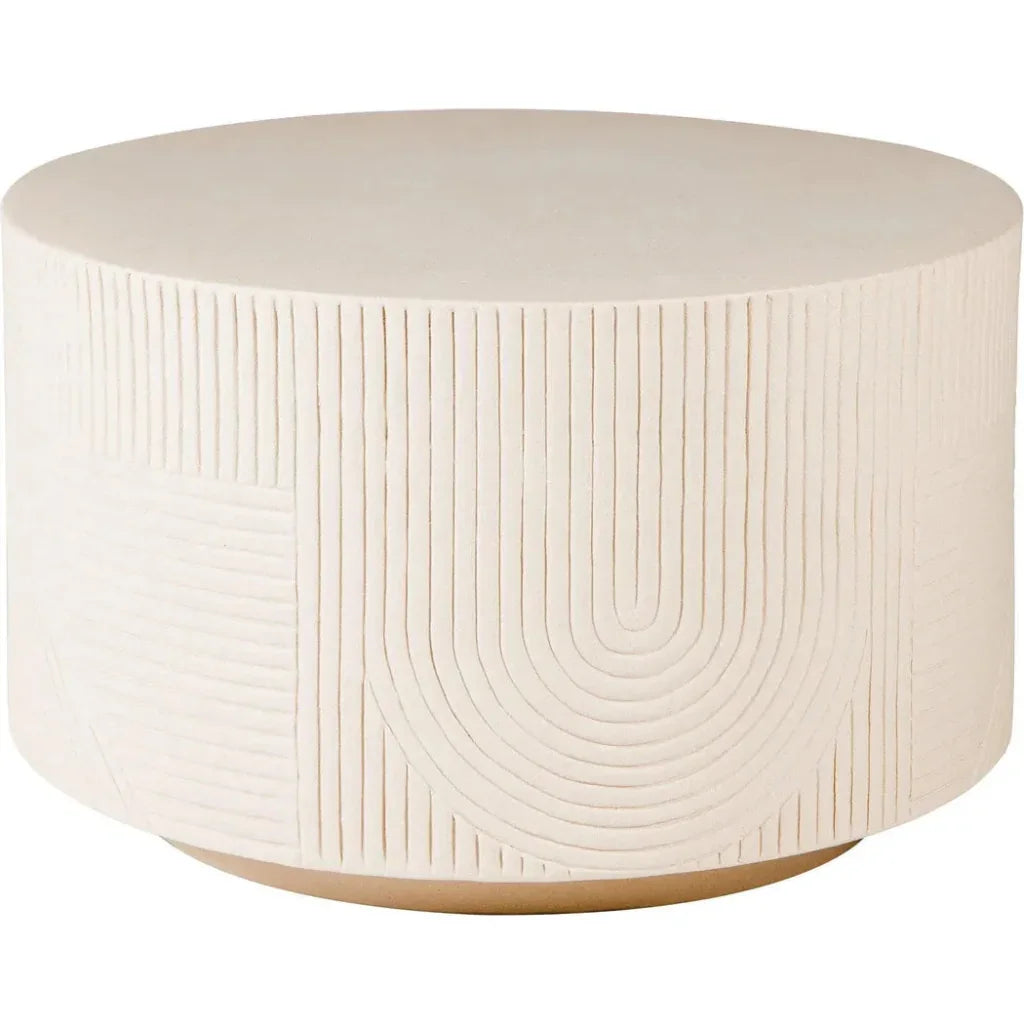 Serenity White Outdoor Round Table - 24" Tall - LOOMLAN - Seasonal Living - Outdoor Side Tables