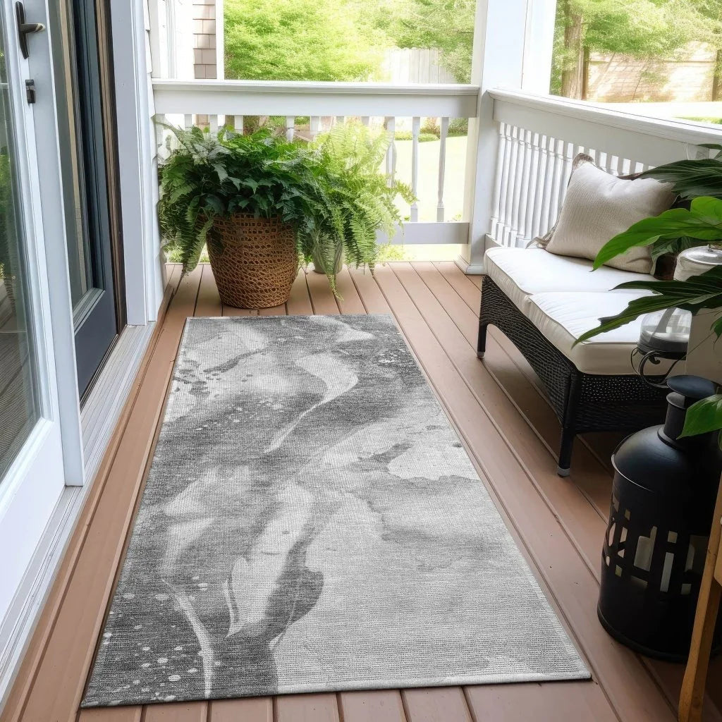 Serenza Gray Washable Indoor - Outdoor Rug - LOOMLAN - LOOMLAN Rugs - Outdoor Rugs