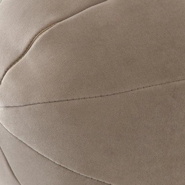 Set of (2) 10" Round Accent Pillows Mink Tan Velvet - LOOMLAN - Diamond Sofa - Throw Pillows