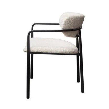 Set of (2) Skyler Dining Chairs in Boucle - LOOMLAN - Diamond Sofa - Dining Chairs