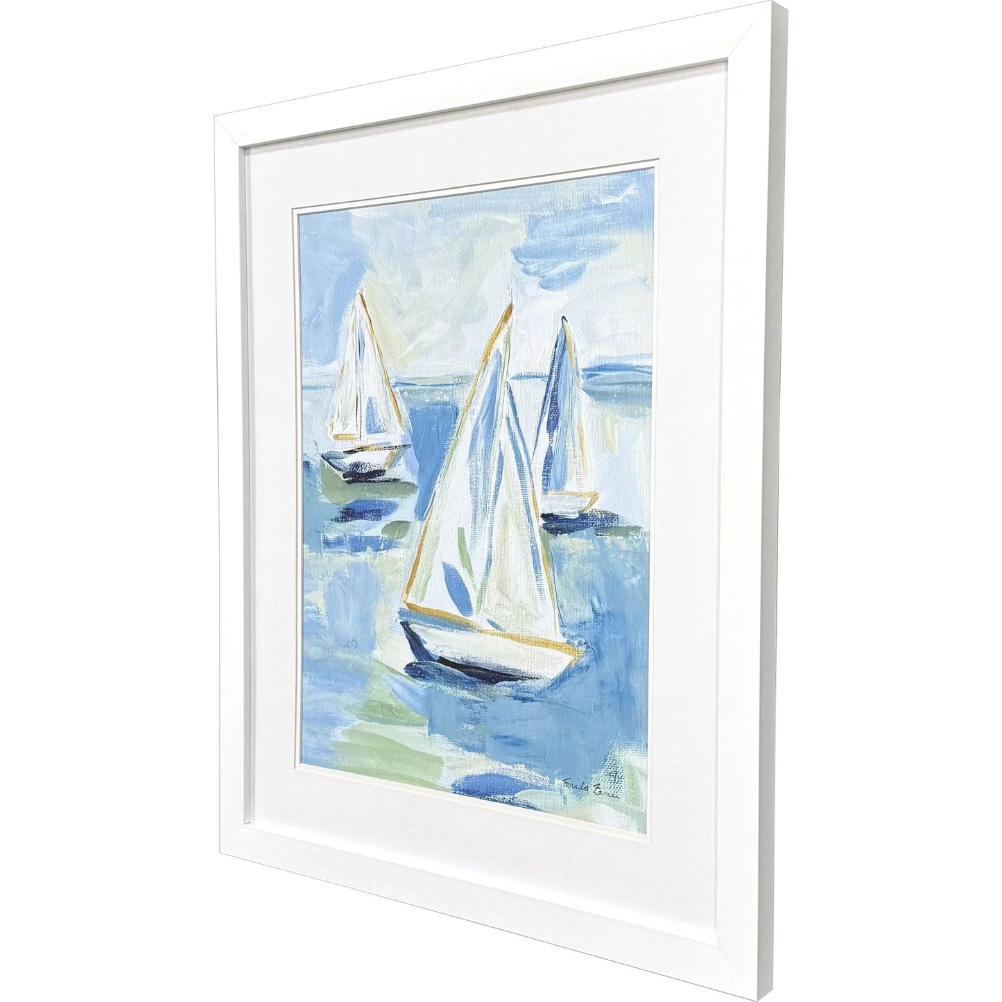 Setting Sail Glass Front Framed Wall Art