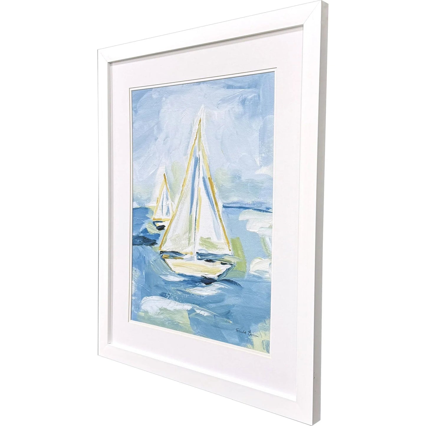 Setting Sail Glass Front Framed Wall Art