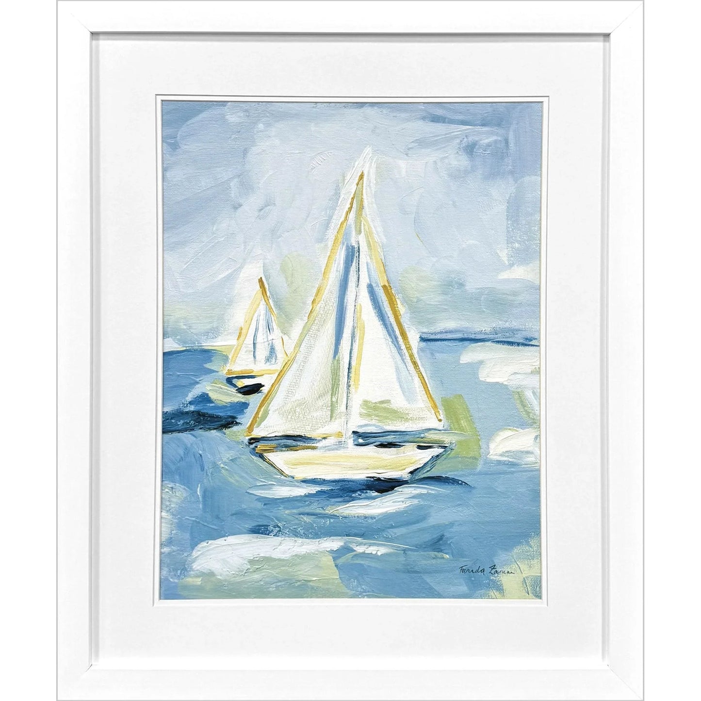 Setting Sail Glass Front Framed Wall Art