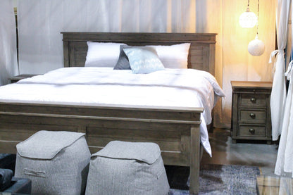 Settler Three Drawers Wooden Nightstand-Nightstands-LH Imports-LOOMLAN