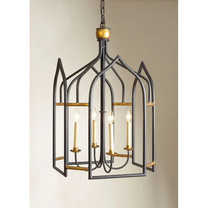 Seville Black Gold Five - Light Lantern - LOOMLAN - Chelsea House - Lanterns