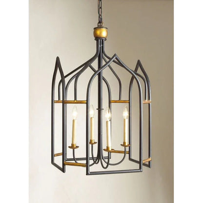 Seville Black Gold Five - Light Lantern - LOOMLAN - Chelsea House - Lanterns