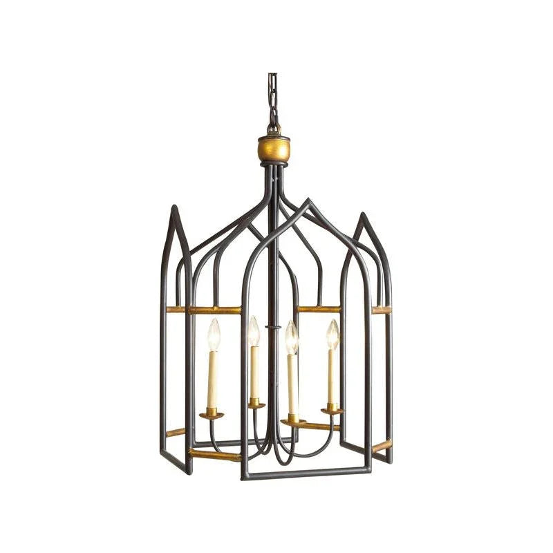 Seville Black Gold Five - Light Lantern - LOOMLAN - Chelsea House - Lanterns