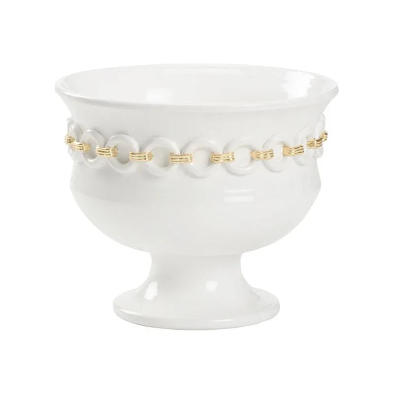 Shackleford Ceramic Made White Planter - LOOMLAN - Wildwood - Planters