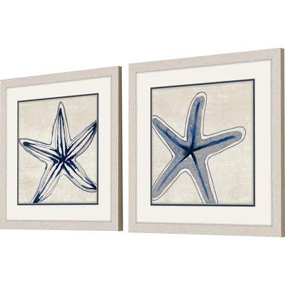 Shades of Starfish Blue Framed Wall Art 2PC