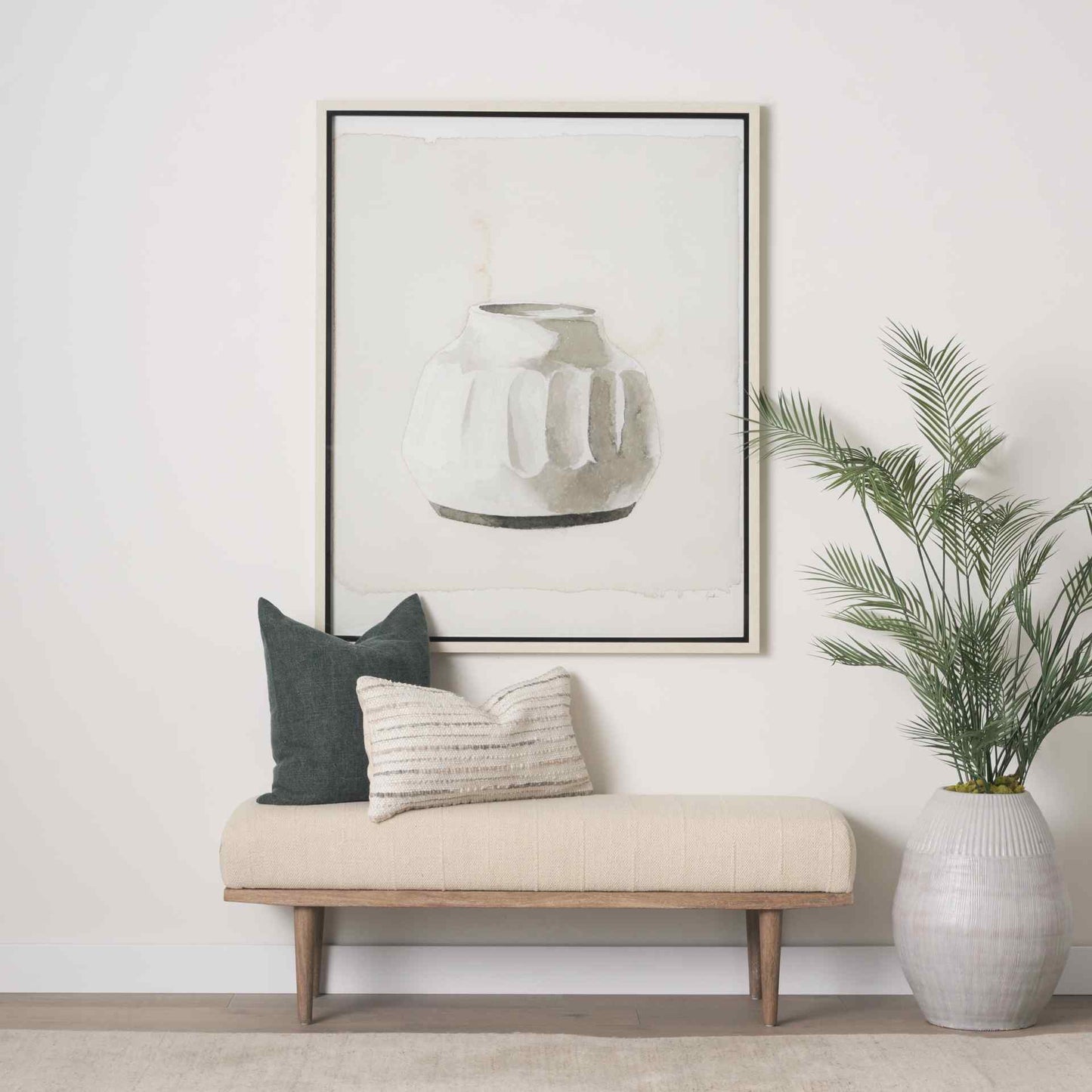 Shae Fabric Backless Bedroom Bench