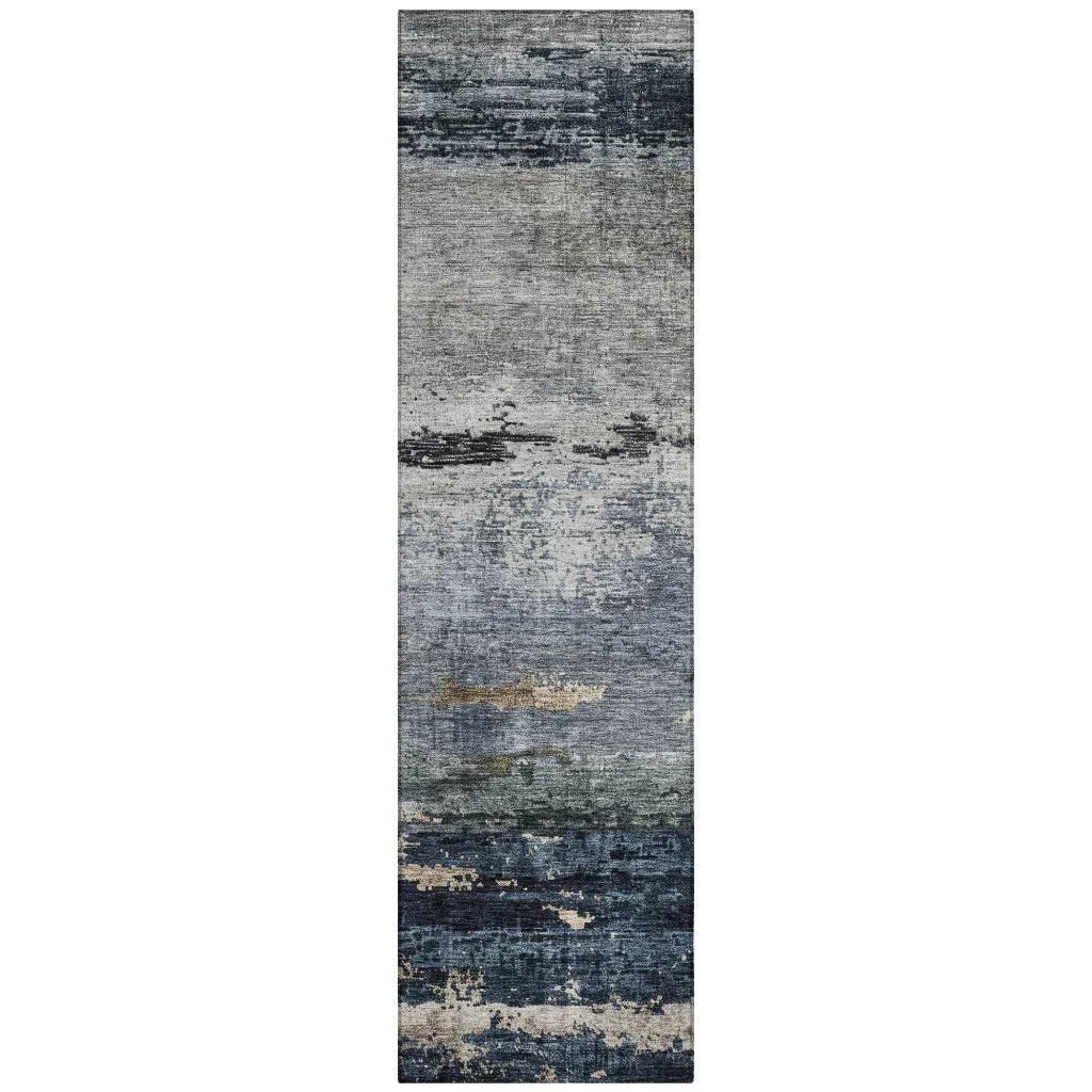 Shafira Blue Washable Indoor - Outdoor Rug - LOOMLAN - LOOMLAN Rugs - Outdoor Rugs