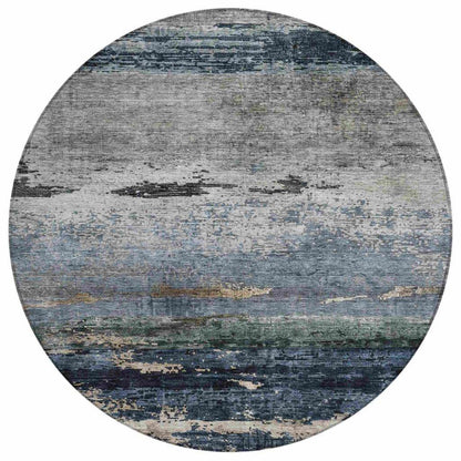 Shafira Blue Washable Indoor - Outdoor Rug - LOOMLAN - LOOMLAN Rugs - Outdoor Rugs