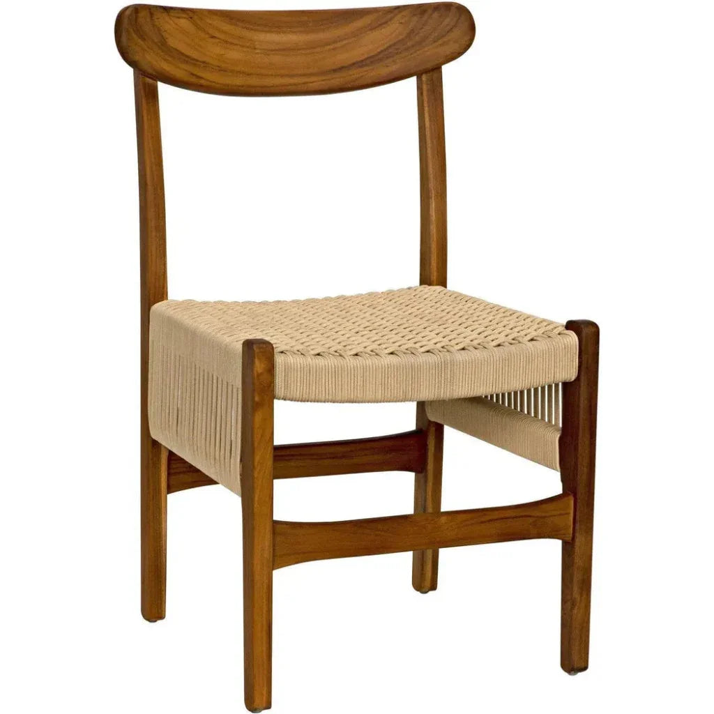 Shagira Chair, Teak with Woven Rope - LOOMLAN - Noir - Dining Chairs