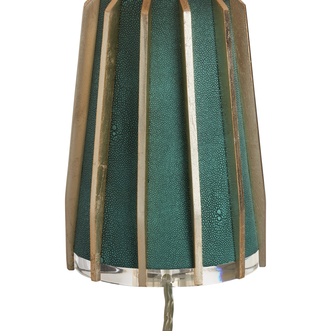 Shagreen Faux Leather Warp Table Lamp