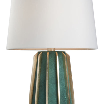 Shagreen Faux Leather Warp Table Lamp