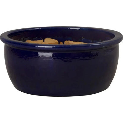 Shallow Round Ceramic Lip Planter - LOOMLAN - Emissary - Planters