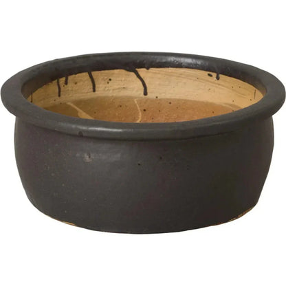 Shallow Round Ceramic Lip Planter - LOOMLAN - Emissary - Planters
