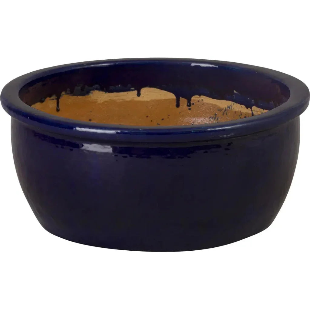 Shallow Round Ceramic Lip Planter - LOOMLAN - Emissary - Planters